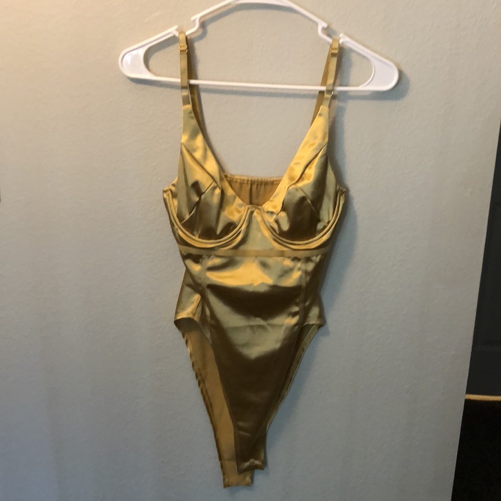 Gold bodysuit